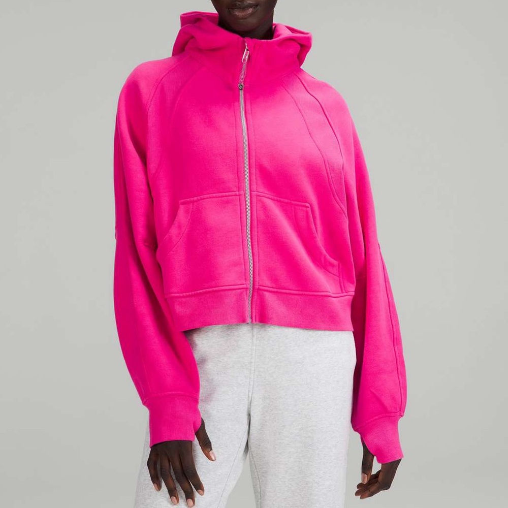 Lululemon Oversized Scuba Full Zip Sonic Pink M/L